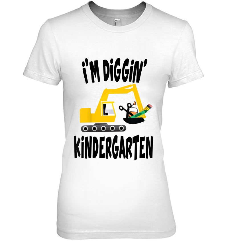 Kids I'm Diggin' Kindergarten Boys Funny Digger First Day School Hoodie