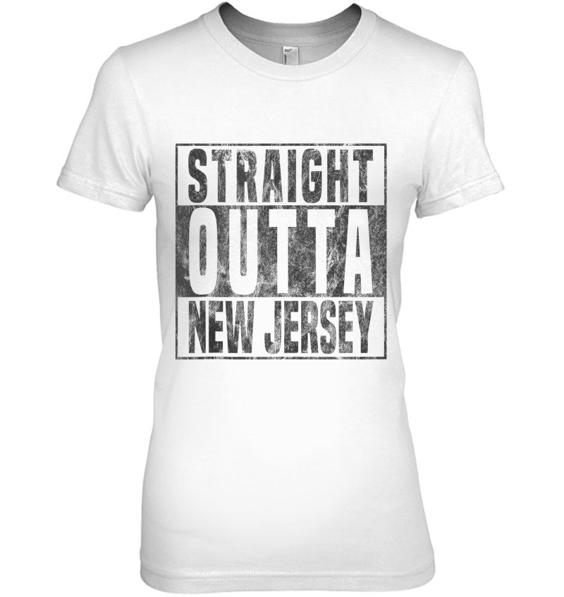 Straight Outta New Jersey Hometown Pride Tank Top Ladies Tee