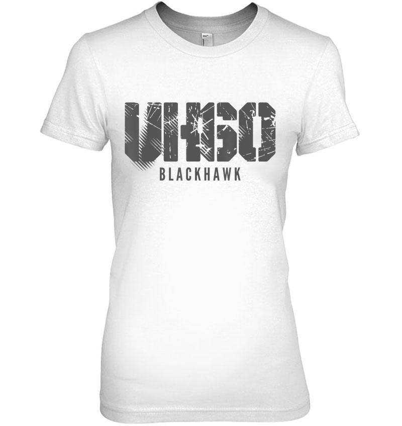 Uh-60 Blackhawk Helicopter Ladies Tee