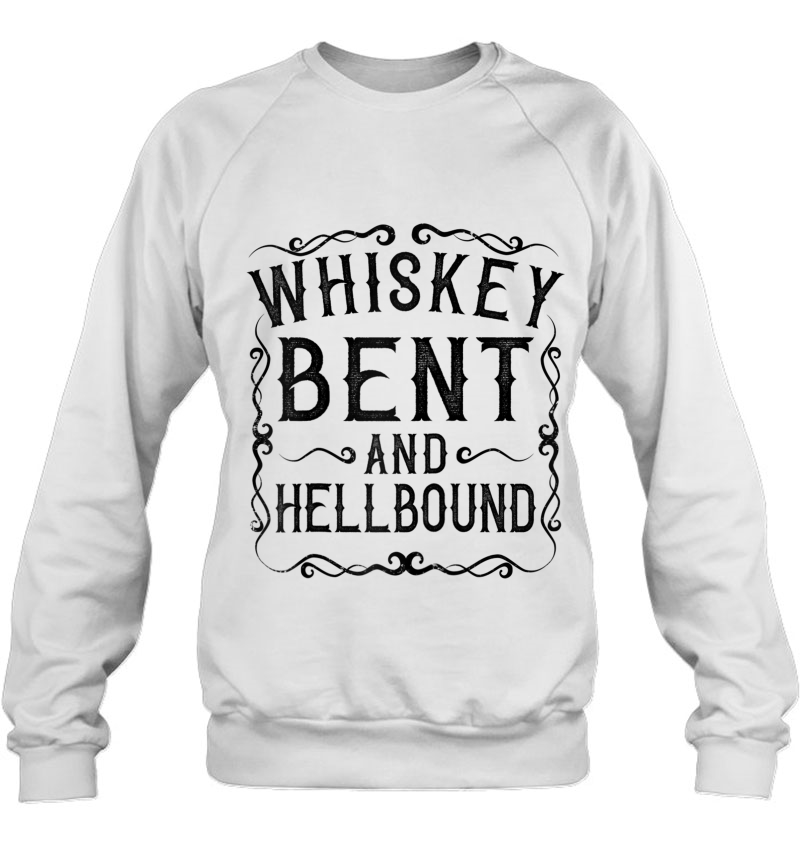 Whiskey Bent And Hellbound Country Music Biker Bourbon Gift Raglan Baseball Tee Mugs