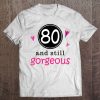 Womens 80Th Birthday Party Gift 80 Years Old V-Neck Tee