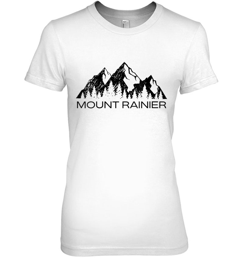 Womens Mt Rainier Shirt Mount Rainier National Park Washington Gift V-Neck Ladies Tee