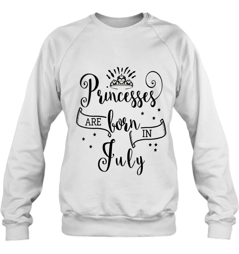Womens Princesses Are Born In July V-Neck Sweatshirt