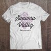 Womens Sonoma Valley California Wine Country Vintage V-Neck Tee