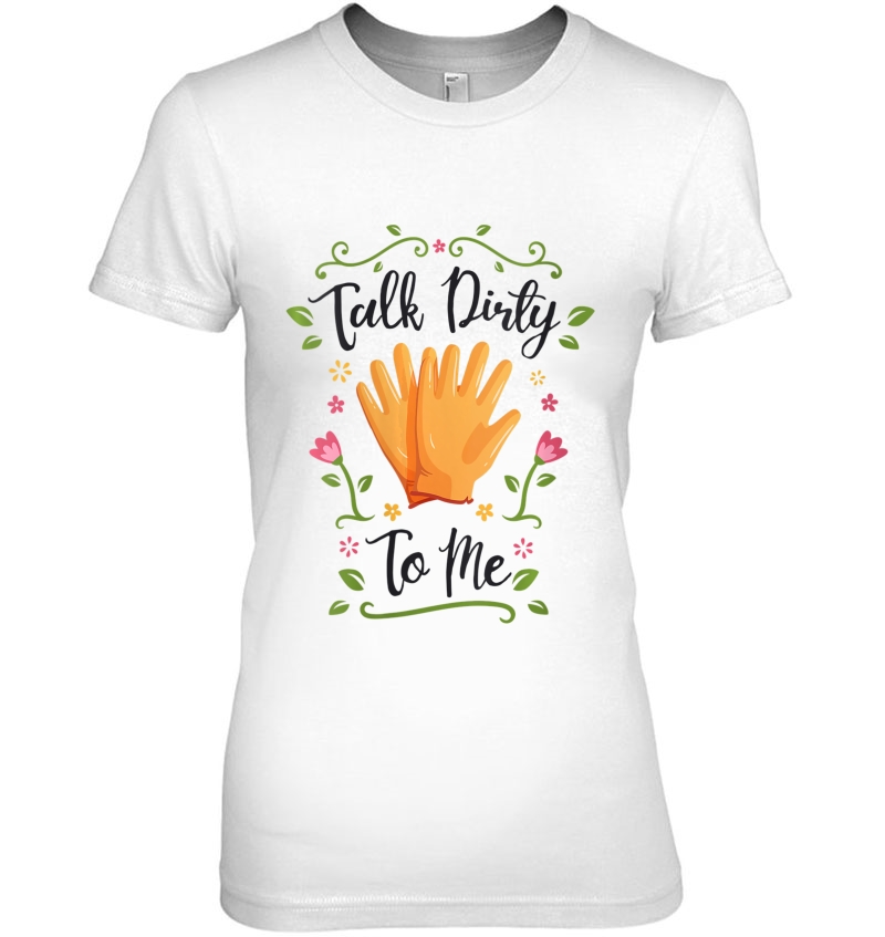 Womens Talk Dirty To Me Gardening Pun For Women Light V-Neck Hoodie