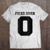 Zero 0 Fucks Given Idgaf Jersey Style Art On Back Raglan Baseball Tee Tee