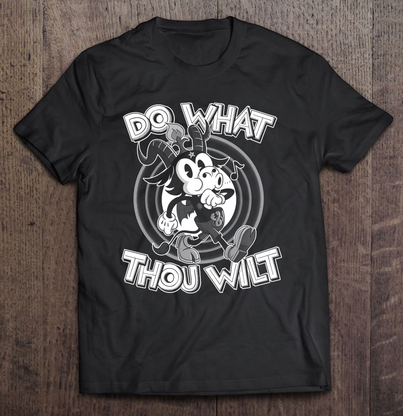 666 Do What Thou Wilt Satanic Baphomet 30S Cartoon Occult Shirt