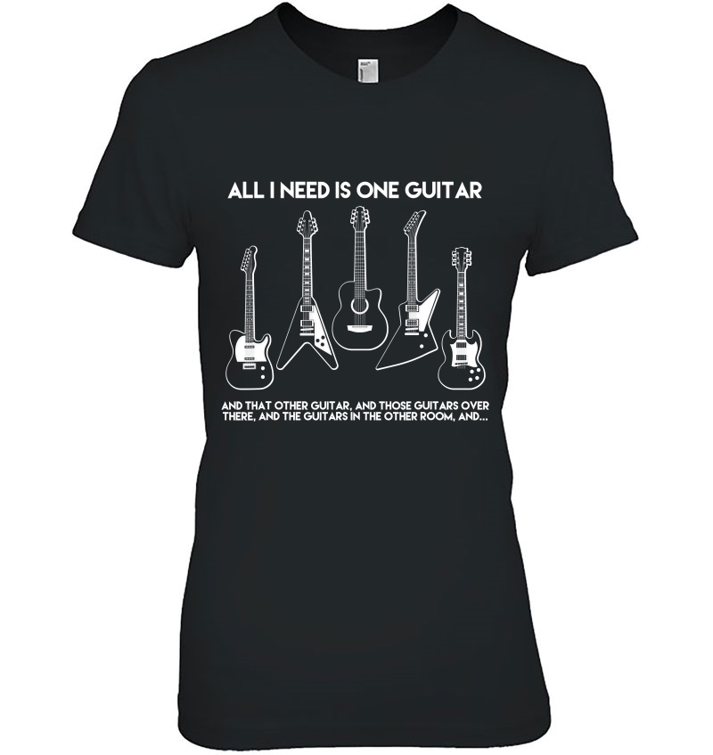 All I Need Is One Guitar Funny Vintage Guitars Collection Hoodie