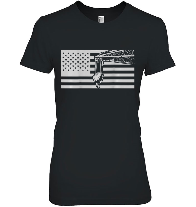 American Crane Operator Shirts, Crane , Crane Machine Ladies Tee