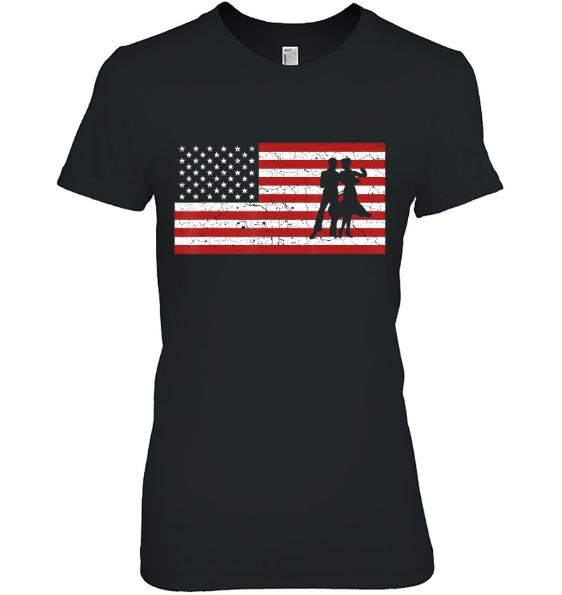 American Flag Ballroom Dance Ballroom Dance Ladies Tee