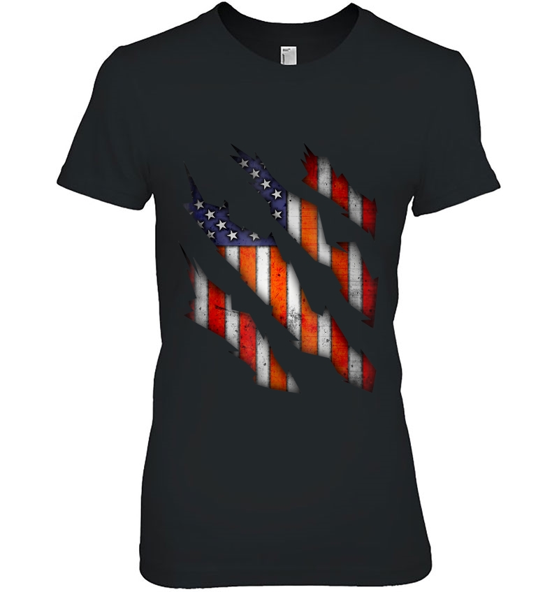 American Flag Usa Patriotic Merica Party Ladies Tee