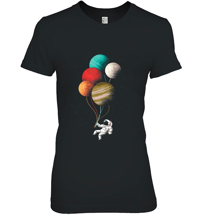 Astronaut With Planets Balloons In Space Women Men Hoodie