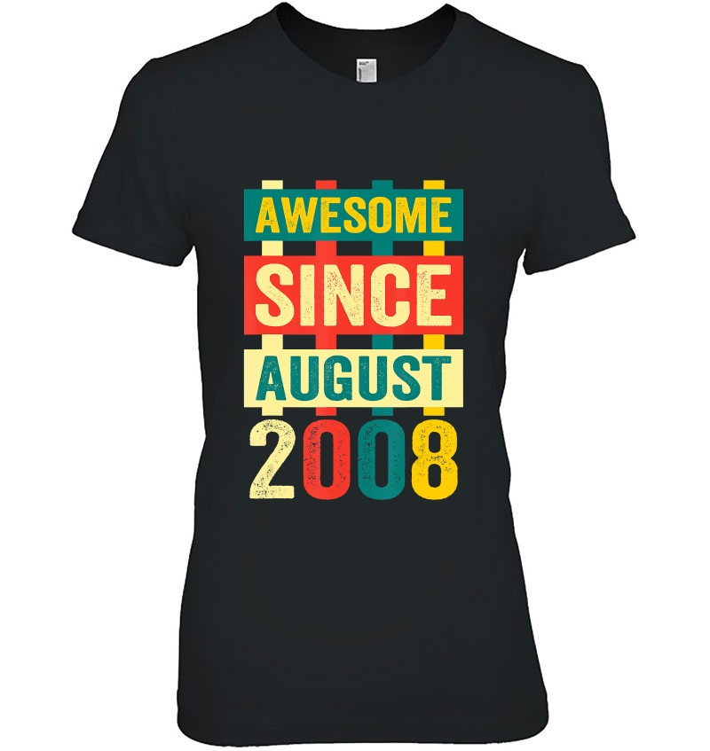 Awesome Since August 2008 11Th Birthday Saying Hoodie