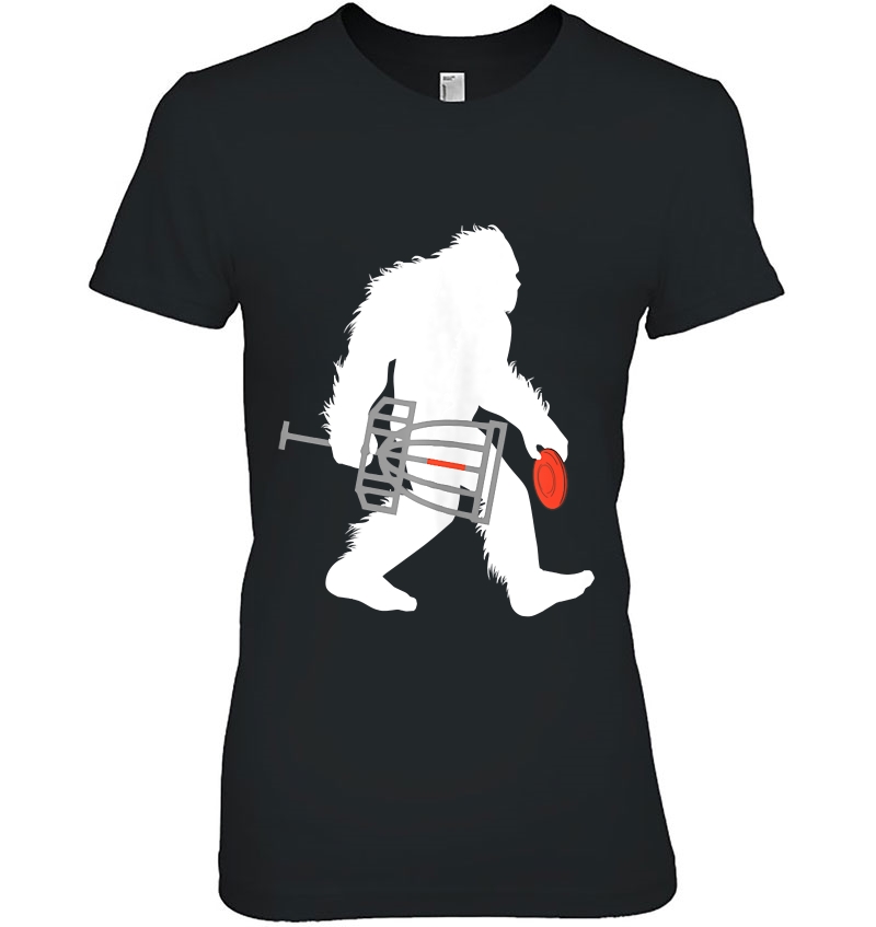 Bigfoot Disc Golf Cryptid Sasquatch Disc Golfer Ladies Tee