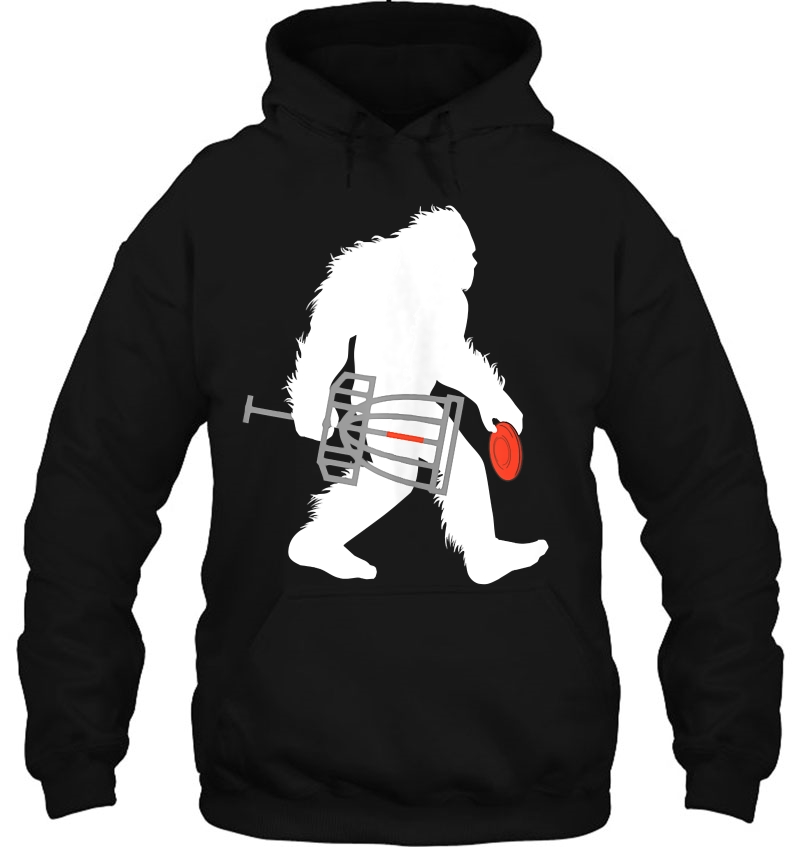 Bigfoot Disc Golf Cryptid Sasquatch Disc Golfer Hoodie