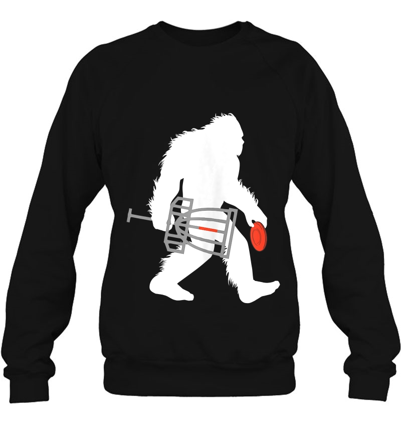 Bigfoot Disc Golf Cryptid Sasquatch Disc Golfer Sweatshirt