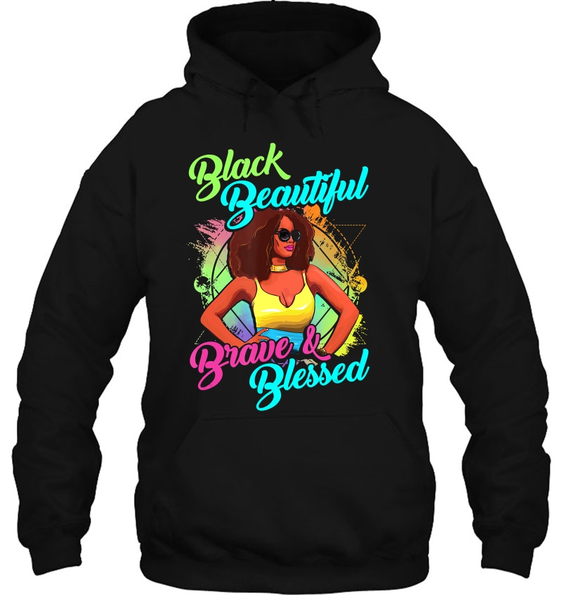 Black Beautiful Brave And Blessed Afro Shirt Black Girl Mugs