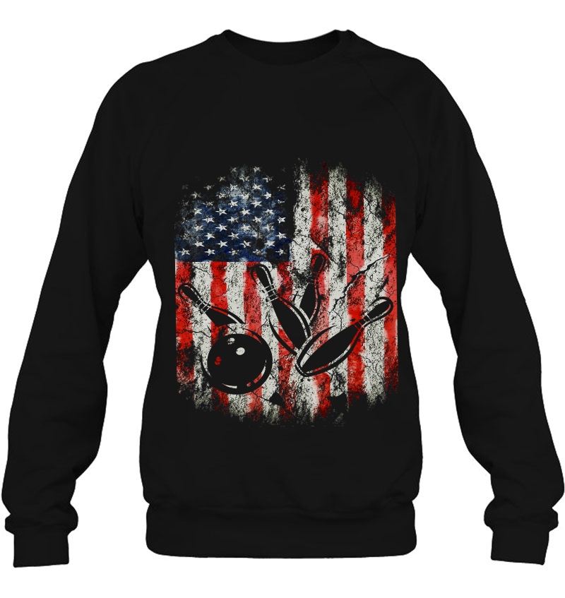 Bowling American Usa Flag Tee Sweatshirt