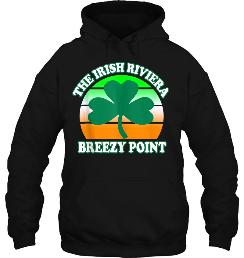 Breezy Point Ny The Irish Riviera Shamrock Retro Hoodie
