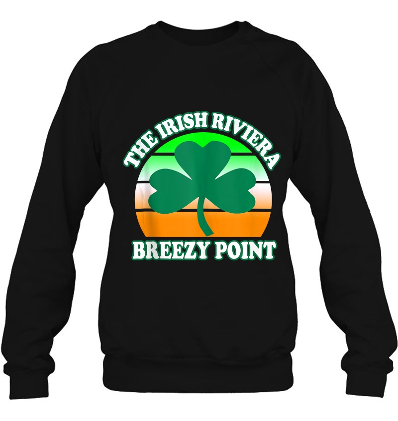 Breezy Point Ny The Irish Riviera Shamrock Retro Sweatshirt