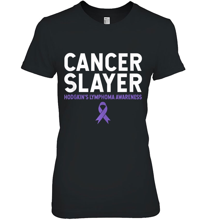 Cancer Slayer Hodgkin's Lymphoma Cancer Awareness Ribbon Hoodie