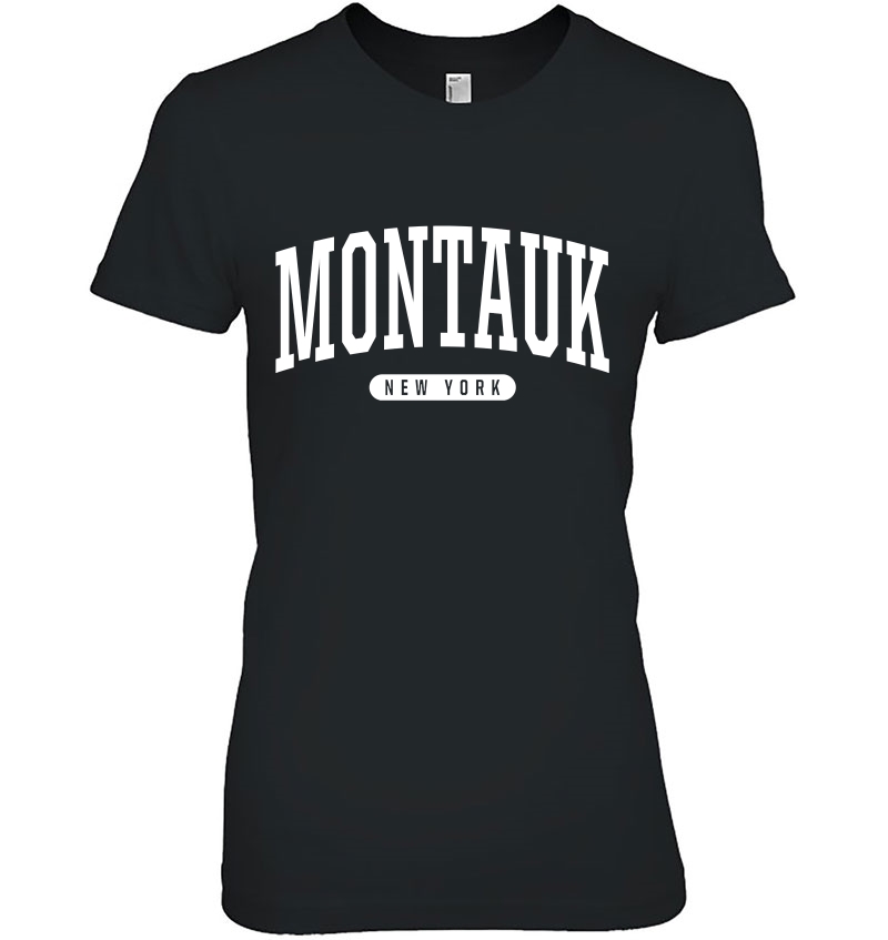 College Style Montauk New York Souvenir Gift Hoodie