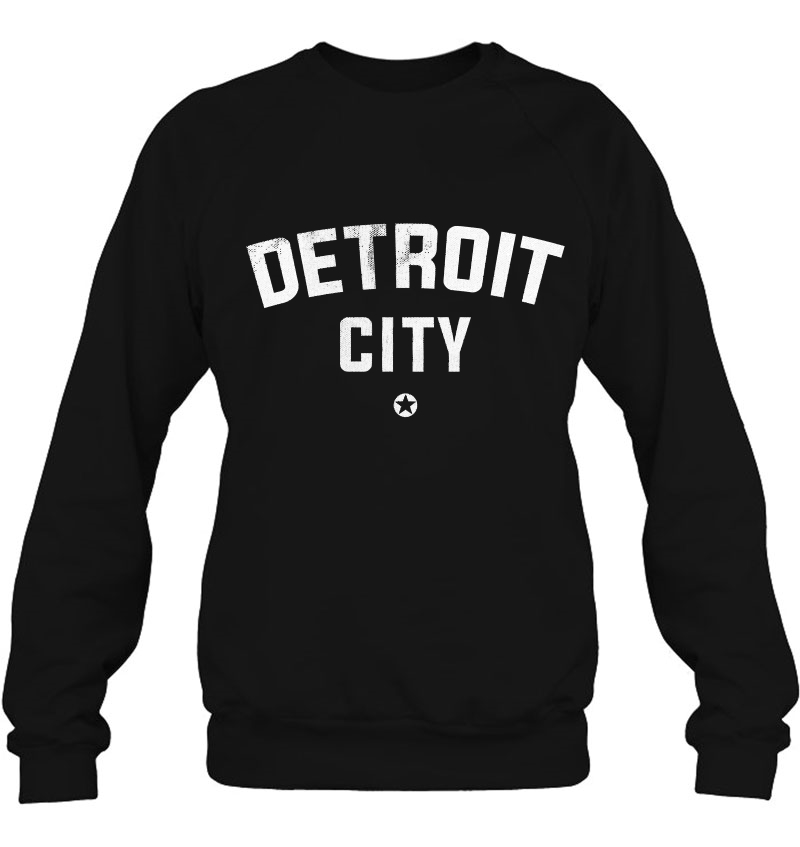 Detroit City Hooded Black Sweatshirt