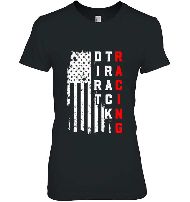 Dirt Track Racing American Flag Car Bike Driver Gift Hoodie