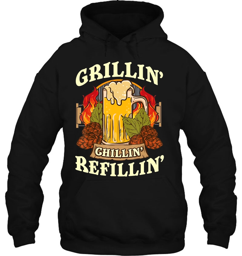 Grillin Chillin Refillin Beer Gift National Grilling Month Mugs