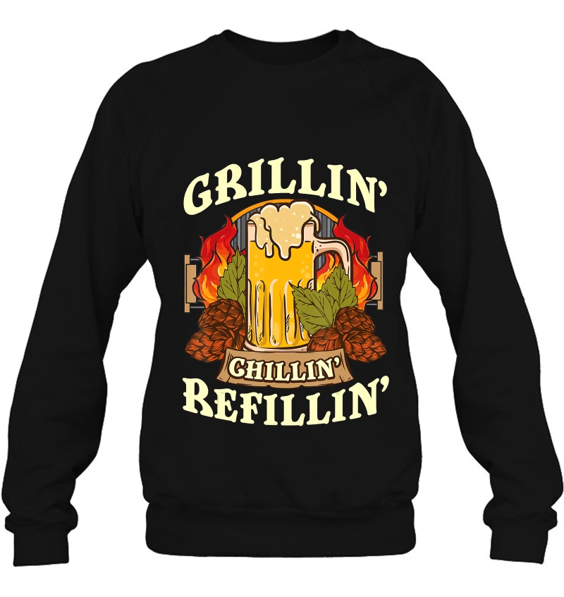 Grillin Chillin Refillin Beer Gift National Grilling Month Mugs