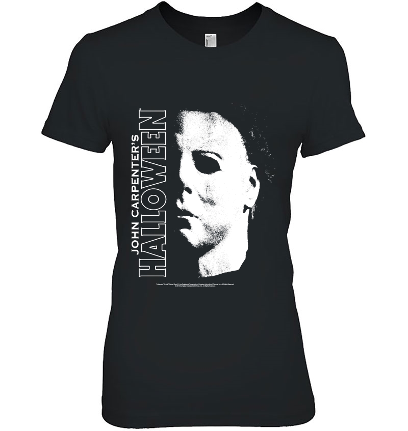 Halloween Michael Myers Large Face Ladies Tee