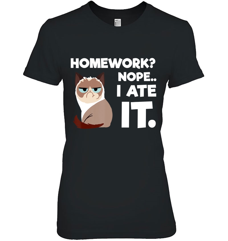 Homework Excuse Shirt - Homework Nope I Ate It Ladies Tee