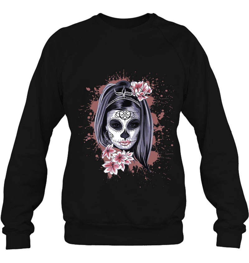 La Calavera Catrina Halloween Candy Sugar Skull Girl Sweatshirt