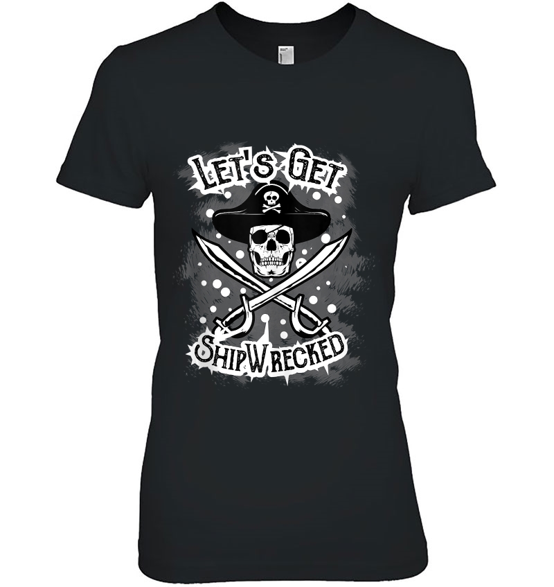 Let's Get Shipwrecked Skull Pirate Jolly Roger Gasparilla Tank Top Hoodie