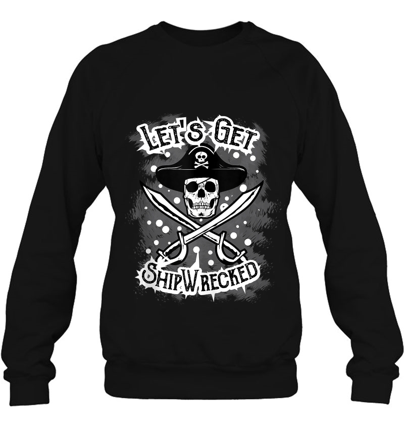 Let's Get Shipwrecked Skull Pirate Jolly Roger Gasparilla Tank Top Mugs