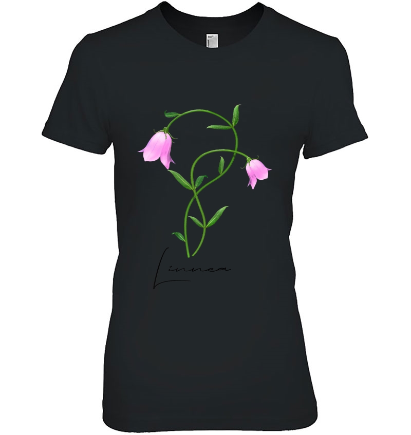 Linnea Flower Twinflower Wildflower Wild Flower Pink Flowers Premium Ladies Tee