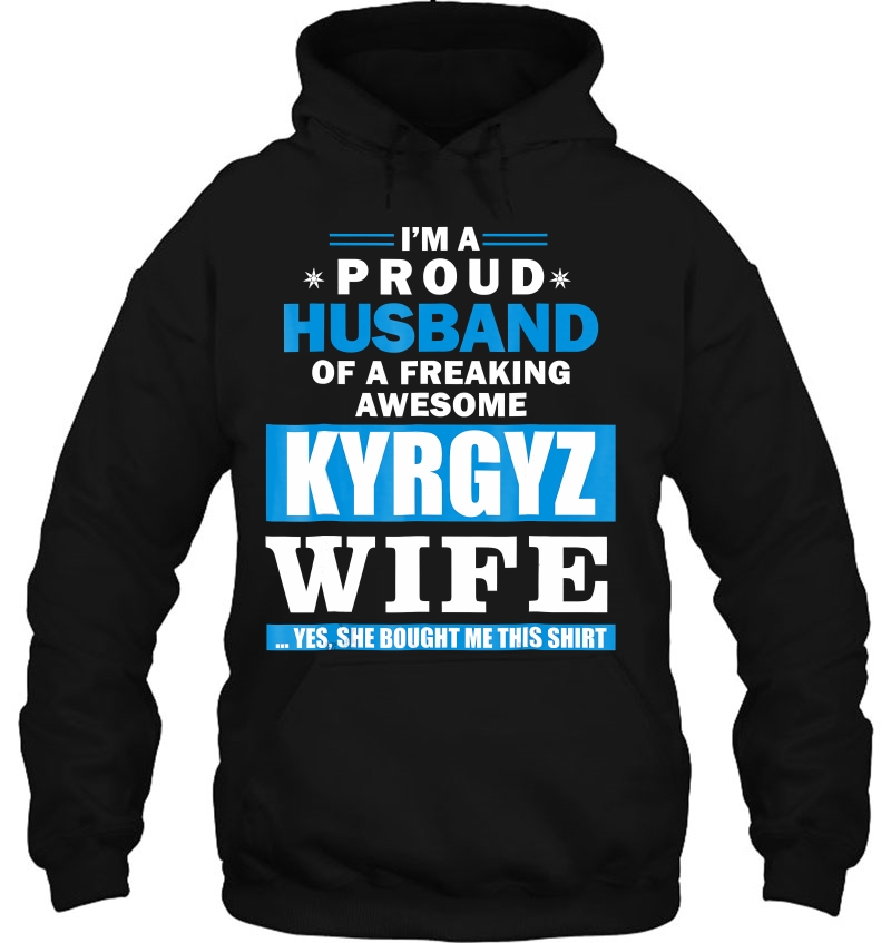 Mens I'm Proud Husband Of A Freaking Awsome Kyrgyz Wife Mugs