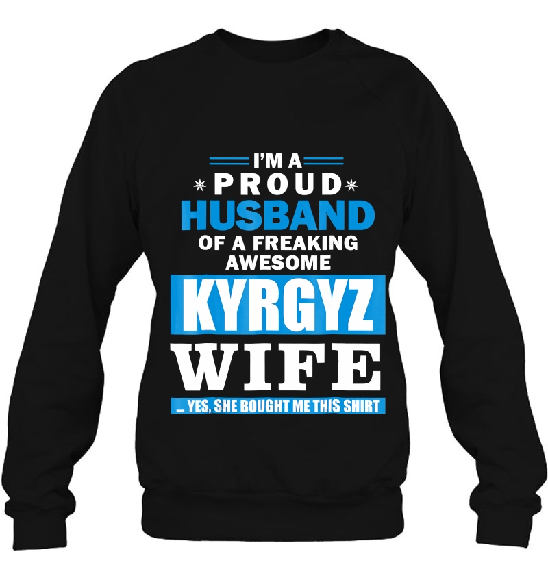 Mens I'm Proud Husband Of A Freaking Awsome Kyrgyz Wife Mugs