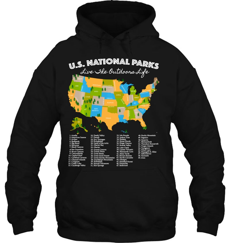 National Park Map Tee All 59 National Parks Inside Us Mugs