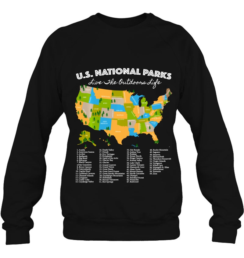 National Park Map Tee All 59 National Parks Inside Us Mugs