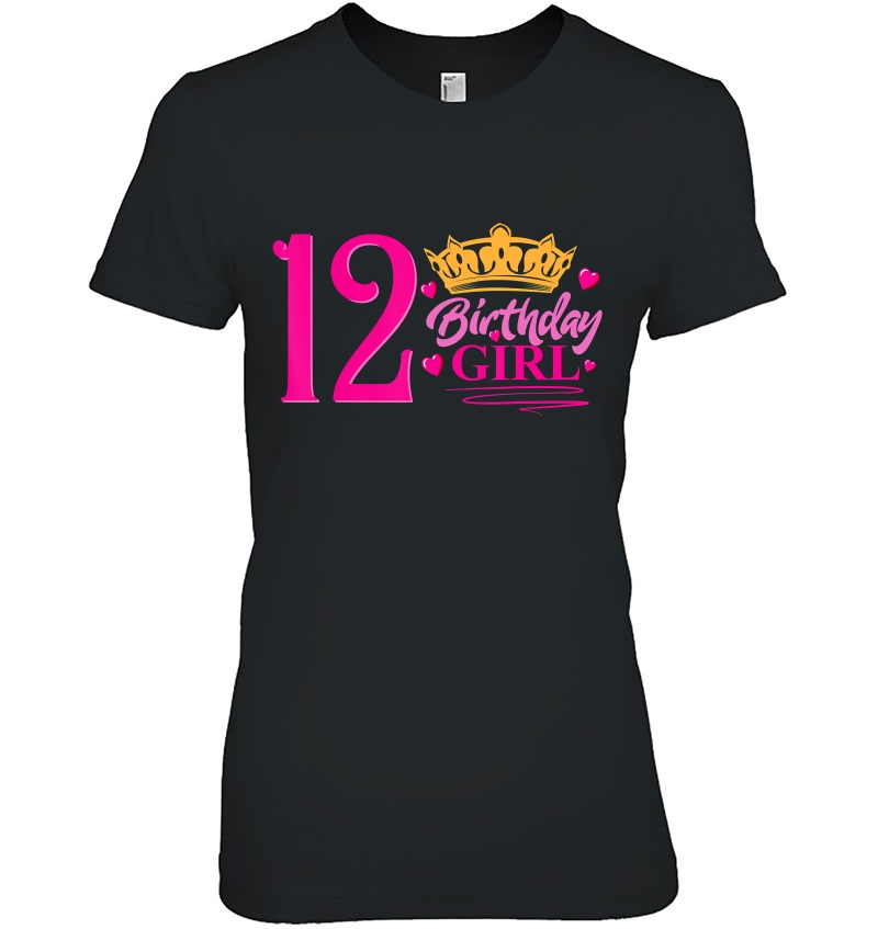 Queen 12Th Birthday Girl , Party 12 Years Old Bday Hoodie