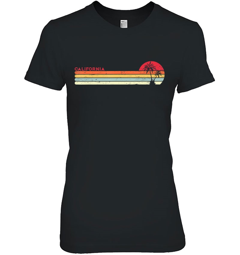 Retro California Sunset Ladies Tee