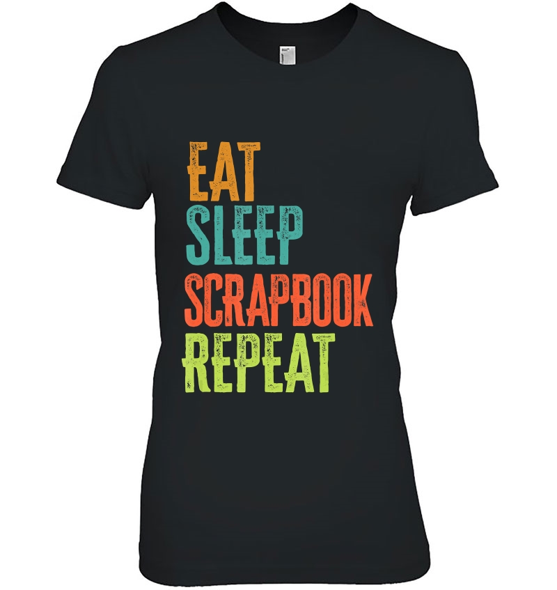 Retro Eat Sleep Scrapbook Repeat Card Art Design Cool Artist Hoodie