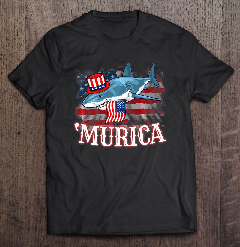 Sharks Great White Ocean Shirt 4Th Of July Usa America Shirt