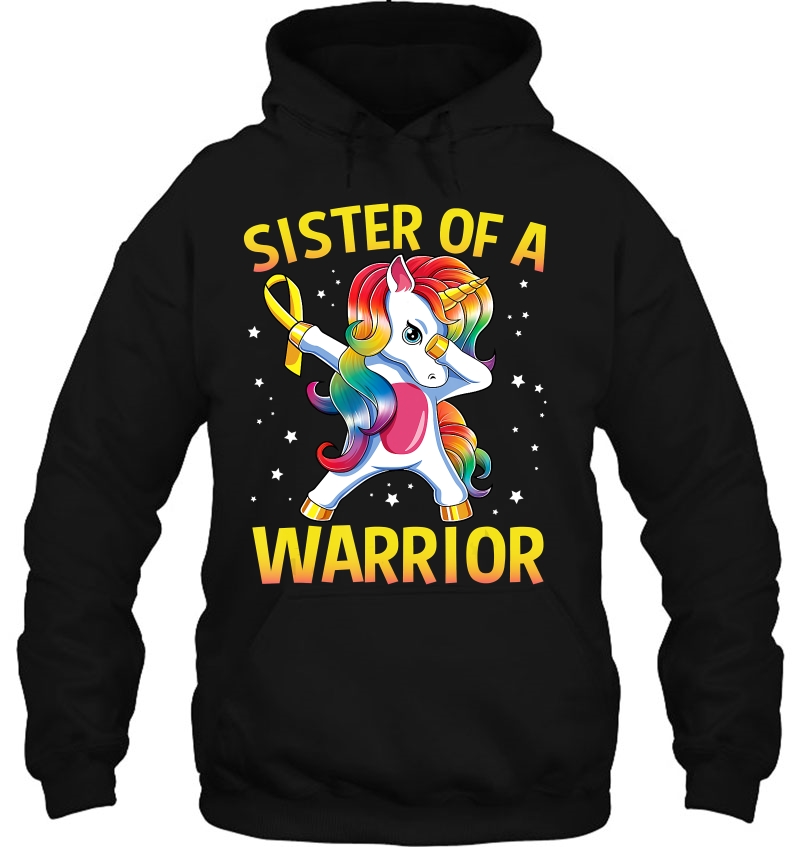 Sister Of A Warrior Childhood Cancer Awareness Unicorn Mugs