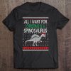 Spinosaurus Dinosaur Christmas Ugly Sweater Style Funny Tee