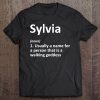 Sylvia Definition Personalized Name Funny Birthday Tee