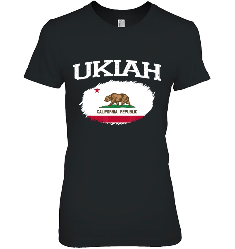 Ukiah Ca California Flag Vintage Usa Sports Men Women Hoodie