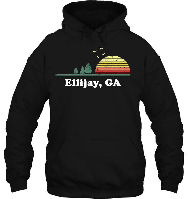 Vintage Ellijay, Georgia Home Souvenir Print Hoodie