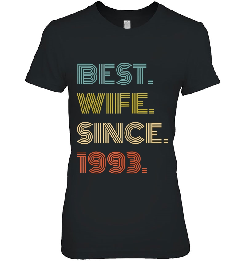 Womens 27Th Wedding Anniversary Gift Best Wife Since 1993 Ver2 Hoodie